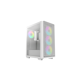 Корпус Ocypus Gamma C60 WH ARGB ATX/mATX/ITX 3xUSB Белый, Предустановленно 4x120мм ARGB Fans, Gamma-C60-WHG400XX-GL