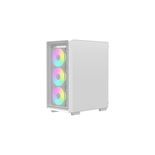 Корпус Ocypus Gamma C60 WH ARGB ATX/mATX/ITX 3xUSB Белый, Предустановленно 4x120мм ARGB Fans, Gamma-C60-WHG400XX-GL