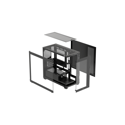 Корпус Ocypus Gamma C52 BK mATX/ITX 3xUSB Черный Gamma-C52-BKD000XX-GL