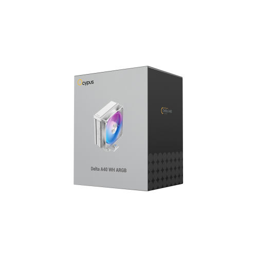 Вентилятор для процессора Ocypus Delta A40 WH ARGB TDP 220W 4-pin 1851/1700/1200/115X/AM5/AM4 Белый