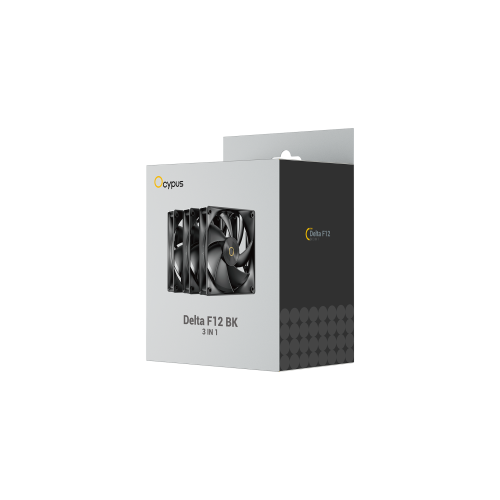 Вентилятор для корпуса Ocypus Delta F12 BK 3-IN-1 3x(120x120x25mm) 500-2000RPM 73CFM Черный