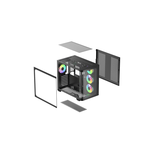 Корпус Ocypus Iota C70 BK Curve ARGB Digital ATX/mATX/mITX 2xUSB Type-C Черный Iota-C70-BKD400CD-GL