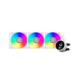 Водяное охлаждение для CPU PCCooler DA360 Pro ARGB Digital WH 115X/1200/1700/1851/20XX/AM4/AM5, 300W, 3000RPM±10%, 75.8CFM, 33.7dBA, 4PIN PWM, Белый