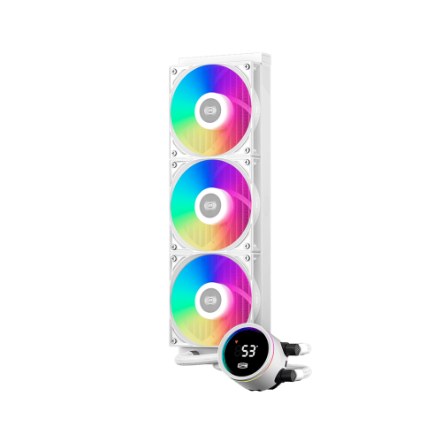 Водяное охлаждение для CPU PCCooler DA360 Pro ARGB Digital WH 115X/1200/1700/1851/20XX/AM4/AM5, 300W, 3000RPM±10%, 75.8CFM, 33.7dBA, 4PIN PWM, Белый
