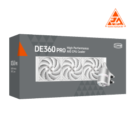 Водяное охлаждение для CPU PCCooler DE360 PRO WH, TDP 310W, Intel LGA115X/1200/1700/1851/20XX, AMD AM3/AM4/AM5, 3200RPM±10%, 86.73CFM, 32dBA, White