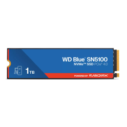 Твердотельный накопитель 1000GB SSD WD BLUE SN5100 M.2 2280 NVMe 4.0 R7100/W6700MB/s WDS100T5B0E