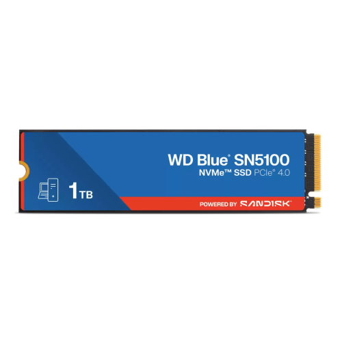 Твердотельный накопитель 1000GB SSD WD BLUE SN5100 M.2 2280 NVMe 4.0 R7100/W6700MB/s WDS100T5B0E