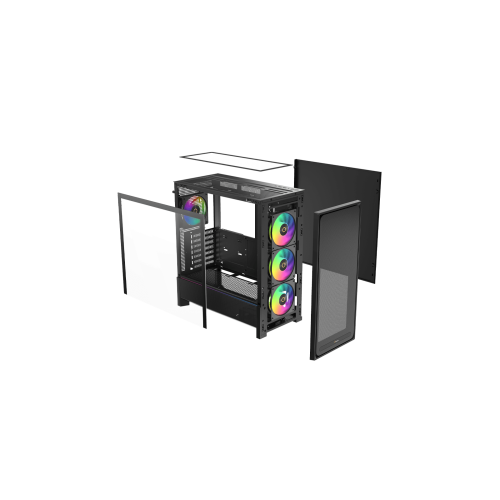 Корпус Ocypus Delta C70 BK ARGB EATX/ATX/mATX/ITX Type-C Черный (Предустановленно 4x120мм ARGB Fans) Delta-C70-BKG400XX-GL