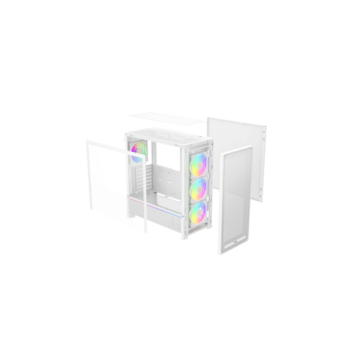 Корпус Ocypus Delta C70 WH ARGB EATX/ATX/mATX/ITX Type-C Белый (Предустановленно 4x120мм ARGB Fans) Delta-C70-WHG400XX-GL