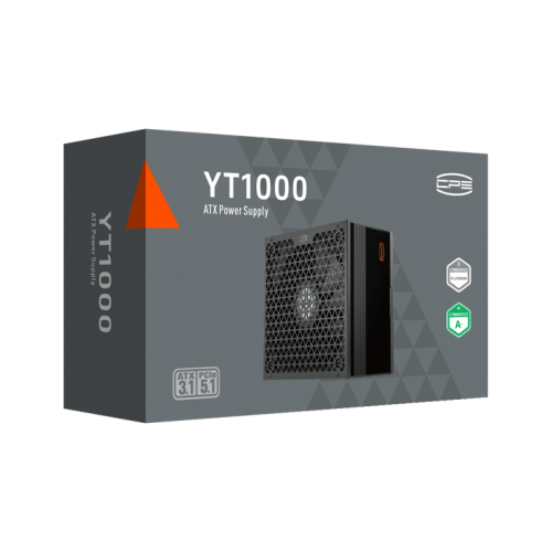 Блок питания PCCooler YT1000, 1000W, Full Modular, PLATINUM, ≥93.5%, Fan 135mm, P5-YT1000-P1F