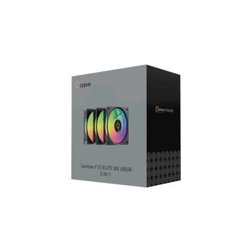 Вентилятор для корпуса Ocypus Gamma F12 Elite BK ARGB 3-IN-1 3x(120x120x25mm) 600-1800RPM Черный