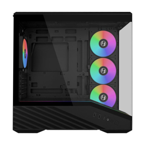Корпус Lian Li Vector V100 MINI mATX/ITX (Back-connect) 2xUSB3.0, USB3.1 Type-C, 4x120mm ARGB PWM, Black G99.V100RMIX.00 (комплектация c предустановленным воздушным охлаждением)