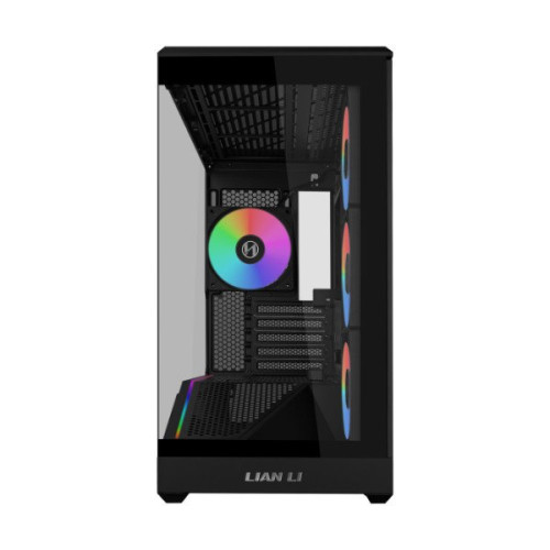Корпус Lian Li Vector V100 MINI mATX/ITX (Back-connect) 2xUSB3.0, USB3.1 Type-C, 4x120mm ARGB PWM, Black G99.V100RMIX.00 (комплектация c предустановленным воздушным охлаждением)