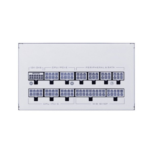 Блок питания Lian Li 1000W, SX1000P, Full Modular, 80+ PLATINUM, КПД 94%, Белый, G9P.SX1000P.W000.EU