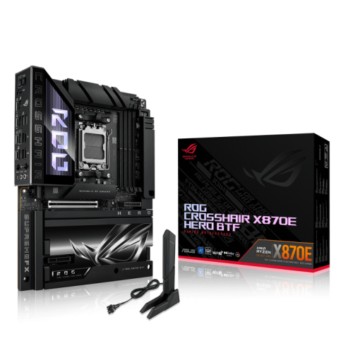 Материнская плата ASUS ROG CROSSHAIR X870E HERO BTF AM5 4xDDR5 4xSATA Raid 5xM.2 4xType-C HDMI ATX