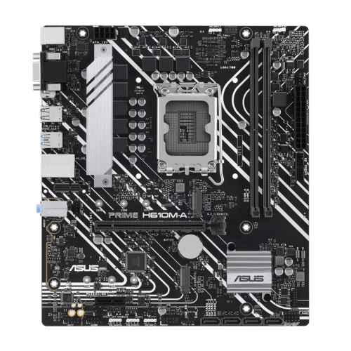 Материнская плата ASUS PRIME H610M-A R2.0, LGA1700 H610 2xDDR5 4xSATA3 2xM.2 D-Sub HDMI DP mATX
