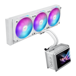 Водяное охлаждение CPU Asus ROG RYUO IV SLC 360 ARGB WHT, 3x120mm, AMOLED-display, Black