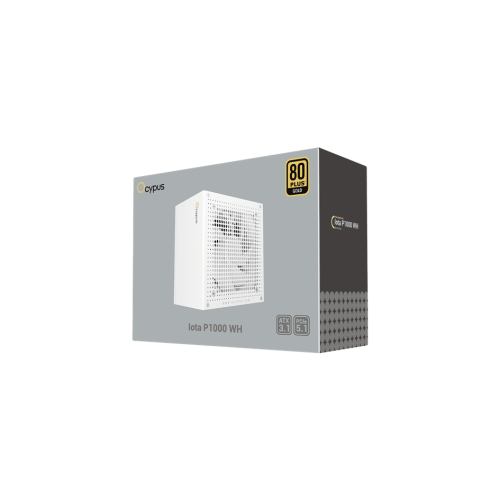 Блок питания Ocypus 1000W, Iota P1000 WH, Full Modular, ATX, 80+ GOLD, КПД 91%, Fan 120mm, Японские конденсаторы, Белый, Iota-P1000-G1FFWH025X-EU