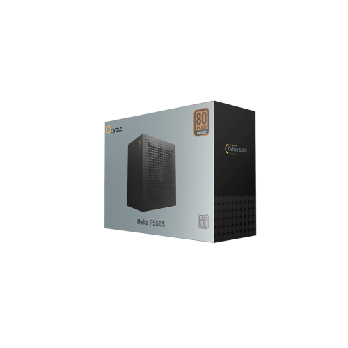 Блок питания Ocypus 550W, Delta P550S, Non modular, ATX, 80+ BRONZE, КПД 87%, Fan 120mm, Черный, Delta-P550S-BDFBK025X-EU