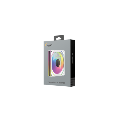 Вентилятор для корпуса Ocypus Gamma F12 UNI WH ARGB 1x(123x120x25mm), 800-1800 RPM Белый