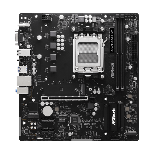 Материнская плата ASRock A620AM-HVS AM5 2xDDR5 2xSATA3 RAID 2xM.2 D-Sub HDMI, 1xUSB3.2 Gen1 Type-C (передних), 6xUSB 3.2 Gen1 (4 Rear, 2 передних) 8xUSB2.0 (4 Rear, 4 Front) mATX