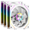 Комплект вентиляторов для корпуса PCCoole F3 X120R ARGB WH 3IN1, FAN 120mm, 800~1800RPM, 15~28.4 DB, 54 CFM, RGB