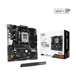 Материнская плата ASRock A620AM PRO-A WIFI AM5 4xDDR5 2xSATA3 RAID 3xM.2 Type-C HDMI WiFi6E mATX