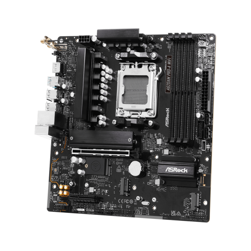 Материнская плата ASRock A620AM PRO-A WIFI AM5 4xDDR5 2xSATA3 RAID 3xM.2 Type-C HDMI WiFi6E mATX