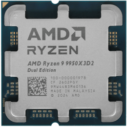 Процессор AMD Ryzen 9 9950X3D2 4,3ГГц (5,6ГГц Turbo) 16C/32T 192MB L3 200W AM5 OEM 100-000001978