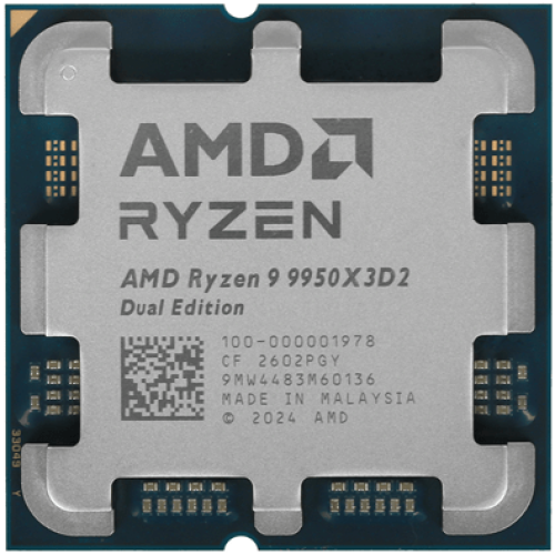 Процессор AMD Ryzen 9 9950X3D2 4,3ГГц (5,6ГГц Turbo) 16C/32T 192MB L3 200W AM5 OEM 100-000001978