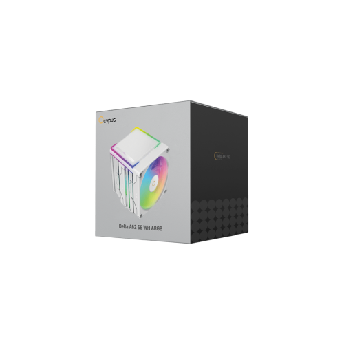 Вентилятор для процессора Ocypus Delta A62 SE WH ARGB TDP 250W 4-pin 1851/1700/1200/AM5/AM4 Белый