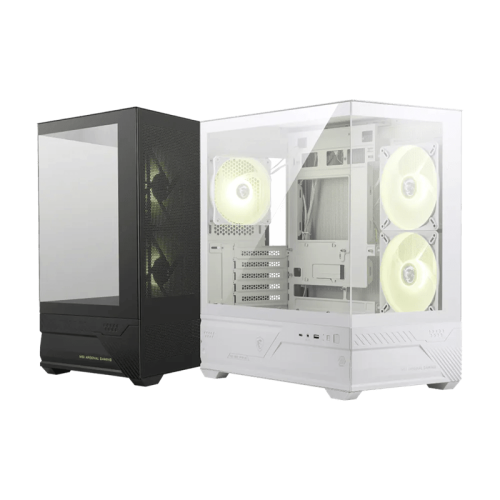 Компьютерный корпус MSI MAG PANO M110R WHITE mATX/Mini-ITX, 1xUSB-A, 1xType-C, 1xAudio, 1xMic, mATX