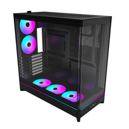 Корпус Montech HS02 PRO (B) ATX/Micro-ATX/Mini-ITX (Back-Connected MB) 2xUSB 1xType-C 1xAudio 1xMic 1xLED Button Черный