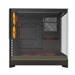 Корпус Montech HS02 PRO (B) ATX/Micro-ATX/Mini-ITX (Back-Connected MB) 2xUSB 1xType-C 1xAudio 1xMic 1xLED Button Черный