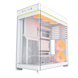 Корпус Montech HS02 PRO (W) ATX/Micro-ATX/Mini-ITX (Back-Connected MB) 2xUSB 1xType-C 1xAudio 1xMic 1xLED Button Белый