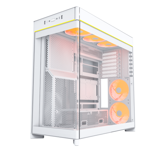 Корпус Montech HS02 PRO (W) ATX/Micro-ATX/Mini-ITX (Back-Connected MB) 2xUSB 1xType-C 1xAudio 1xMic 1xLED Button Белый