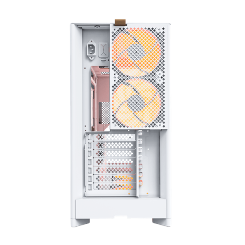 Корпус Montech HS02 PRO (W) ATX/Micro-ATX/Mini-ITX (Back-Connected MB) 2xUSB 1xType-C 1xAudio 1xMic 1xLED Button Белый