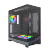 Корпус Montech SKY 3 (B) ATX/Micro-ATX/Mini-ITX (Back-Connected MB) 2xUSB3.0 1xType-C 1xAudio 1xLED Button Черный