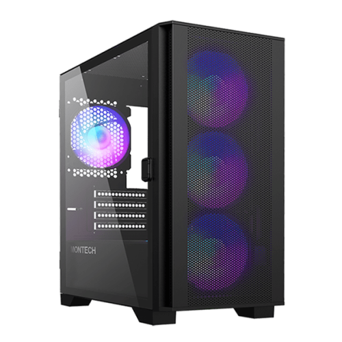 Корпус Montech AIR 100 ARGB (B) Micro-ATX/Mini-ITX 2xUSB3.0 1xUSB2.0 1xAudio 1xMic 1xLED Button Черный