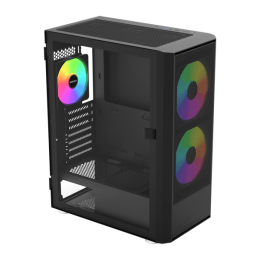 Корпус Montech X2 PLUS (B) ATX/Micro-ATX/Mini-ITX 1xUSB3.0 1xUSB2.0 1xType-C 1xAudio 1xLED Button Черный