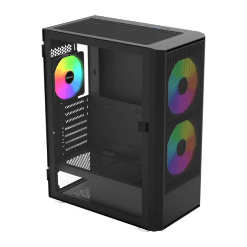 Корпус Montech X2 PLUS (B) ATX/Micro-ATX/Mini-ITX 1xUSB3.0 1xUSB2.0 1xType-C 1xAudio 1xLED Button Черный