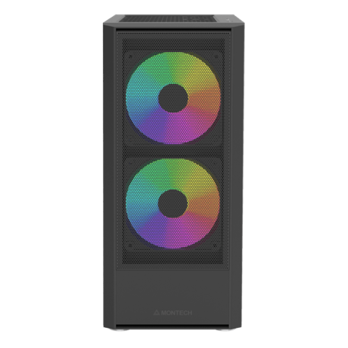 Корпус Montech X2 PLUS (B) ATX/Micro-ATX/Mini-ITX 1xUSB3.0 1xUSB2.0 1xType-C 1xAudio 1xLED Button Черный