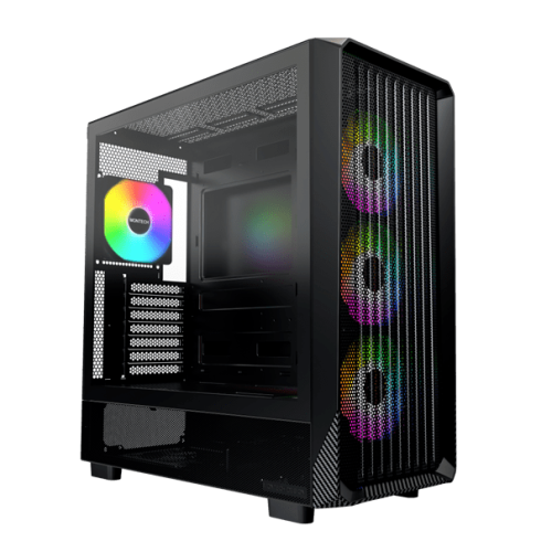 Корпус Montech X5 (B) E-ATX/ATX/Micro-ATX/Mini-ITX 1xUSB3.0 1xUSB2.0 1xType-C 1xAudio 1xLED Button Черный