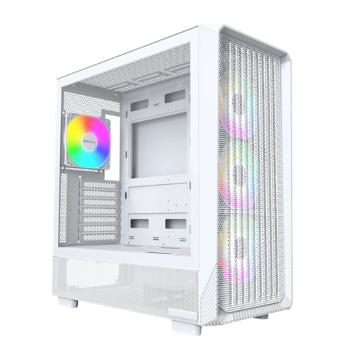 Корпус Montech X5 (W) E-ATX/ATX/Micro-ATX/Mini-ITX 1xUSB3.0 1xUSB2.0 1xType-C 1xAudio 1xLED Button Белый