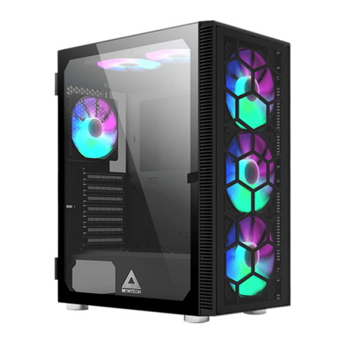 Корпус Montech X3 GLASS (B) ATX/Micro-ATX/Mini-ITX 1xUSB3.0 2xUSB2.0 1xAudio 1xMic 1xLED Button Черный