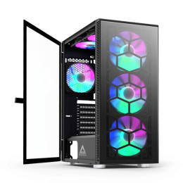 Корпус Montech X3 GLASS (B) ATX/Micro-ATX/Mini-ITX 1xUSB3.0 2xUSB2.0 1xAudio 1xMic 1xLED Button Черный