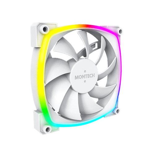 Вентилятор для корпуса Montech AX120 PWM (W) 1x(120x120x25mm) / 800-1600RPM / 59CFM / 27dBA Белый