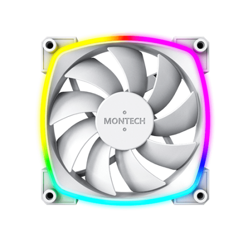 Вентилятор для корпуса Montech AX120 PWM (W) 1x(120x120x25mm) / 800-1600RPM / 59CFM / 27dBA Белый