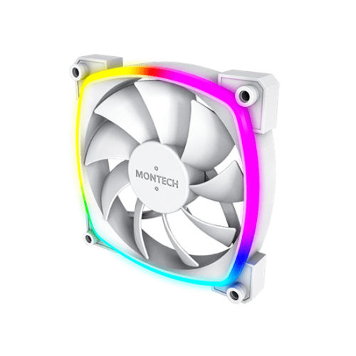Вентилятор для корпуса Montech AX120 PWM (W) 1x(120x120x25mm) / 800-1600RPM / 59CFM / 27dBA Белый