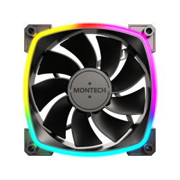 Вентилятор для корпуса Montech RX120 PWM (B) 1x(120x120x25mm)/800-1600RPM/59CFM/27dBA/Reverse Черный